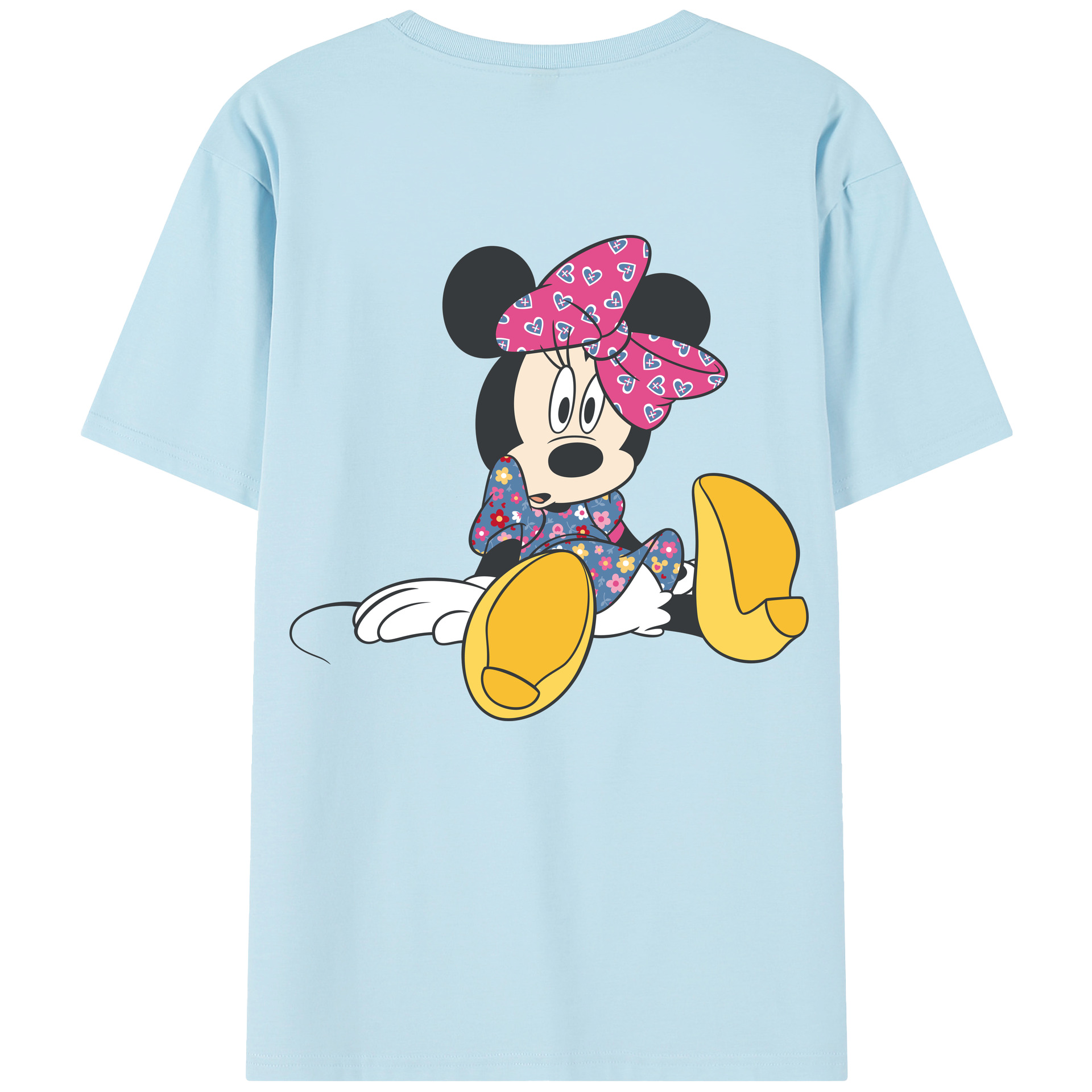 （画像用） ミッキーマウス Mickey Mouse 綿100％半袖Tシャツ（背面プリント）